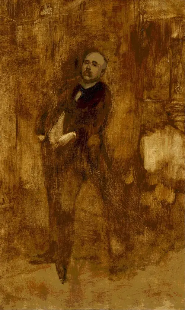 Portrait of Clemenceau, by Eugène Carrière, oil, 1895