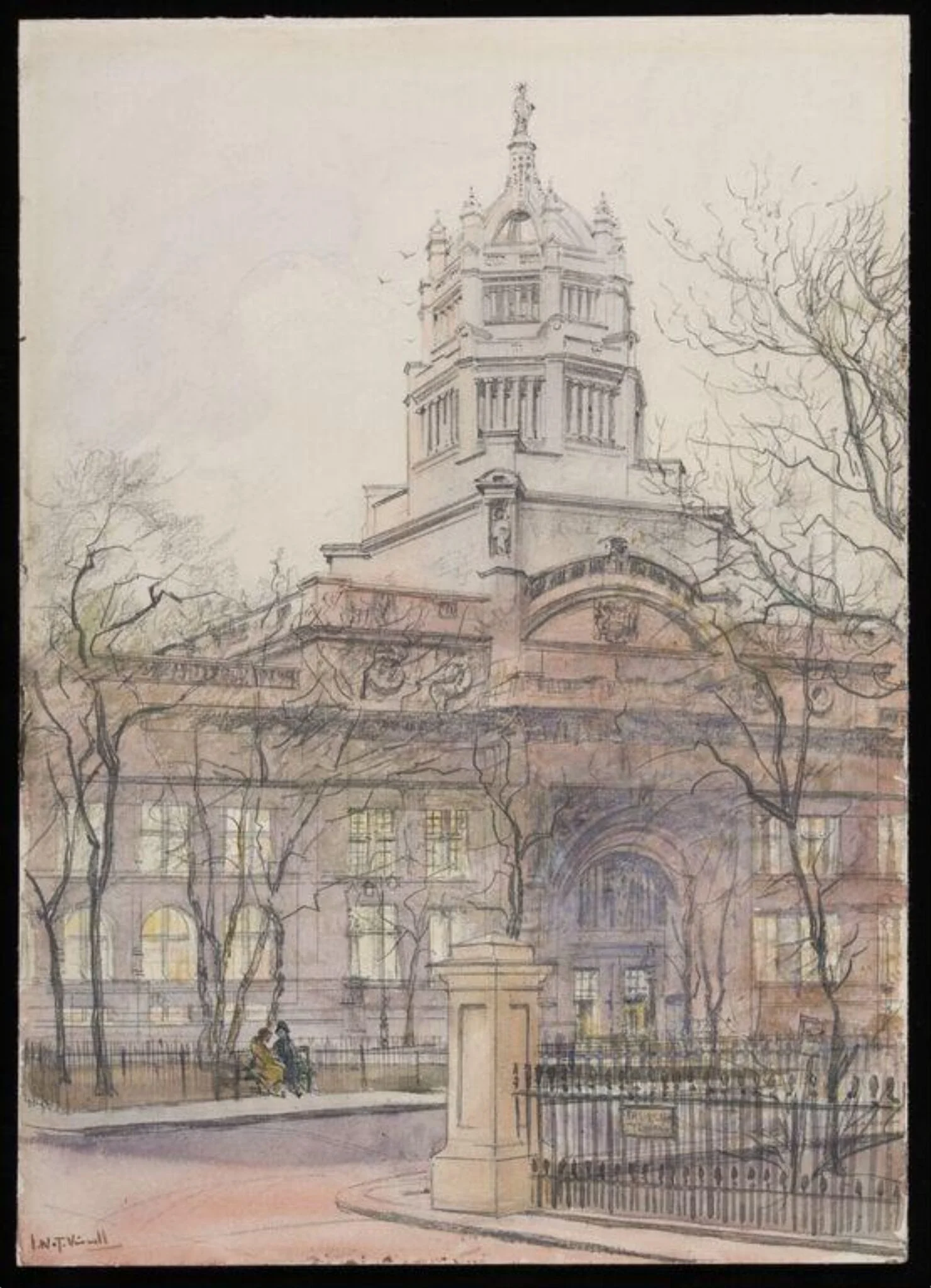 The Central Tower of the V&A, detail