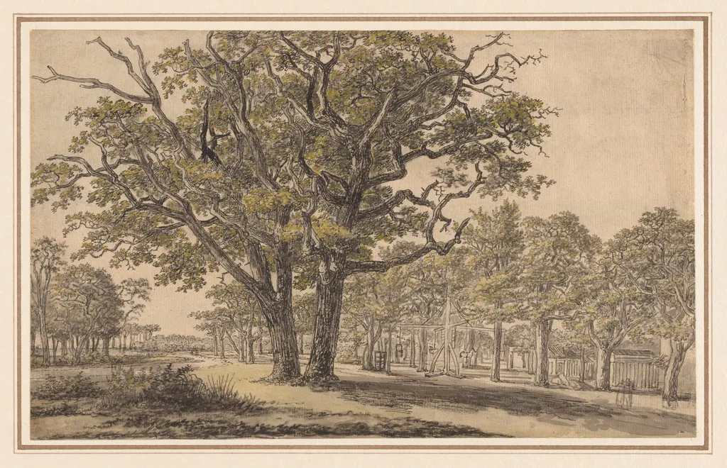 Landscape (recto), by Georges Michel, 1803