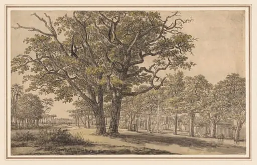 Landscape (recto), by Georges Michel, 1803