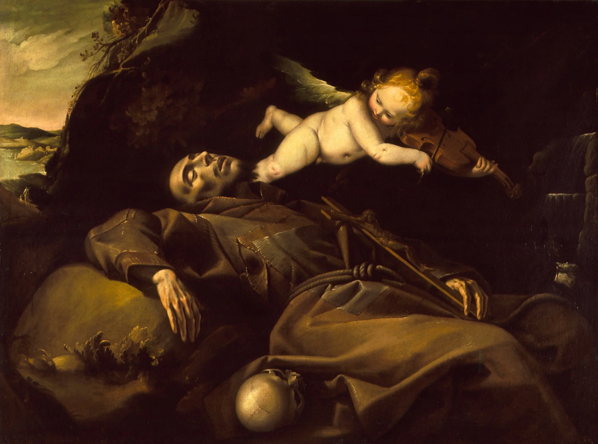 The Ecstasy of Saint Francis, detail