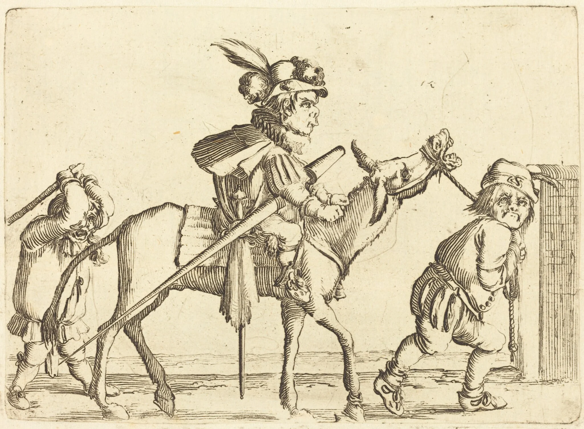 Dwarf Riding an Ass, detail