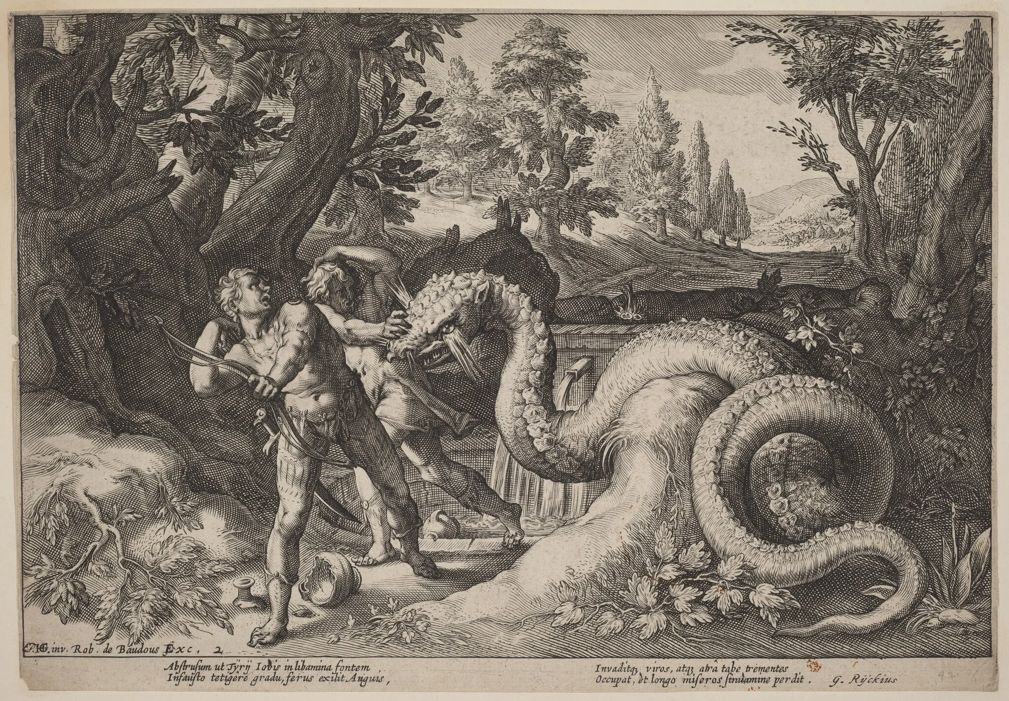The Dragon Devouring the Companions of Cadmus, detail