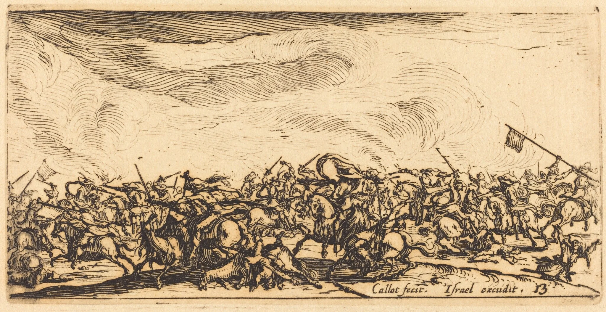 The Cavalry Combat with Swords, detail