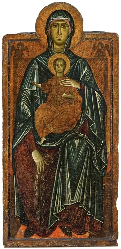 Maestà attributed to the Master of Bigallo, detail