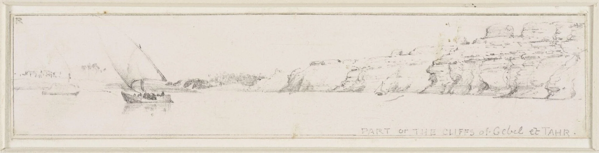 Part of the cliffs of Gebel et Tayr, detail