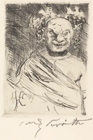 Das Gastmahl des Trimalchio: pl. I (The Banquet of Trimalchio: pl. I), by Lovis Corinth, ink, 1919