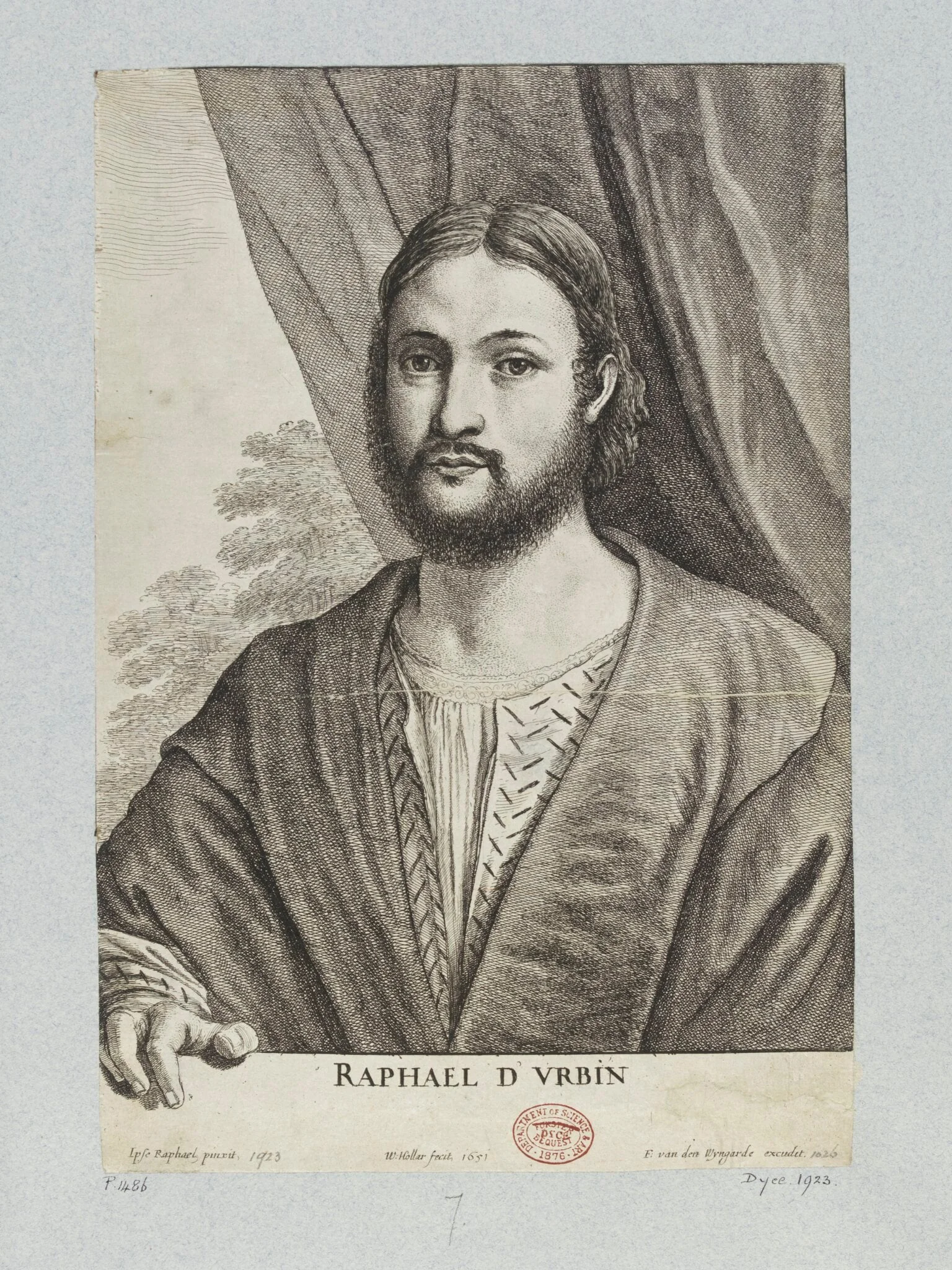 Portrait of Raffaello Sanzio di Urbino, detail
