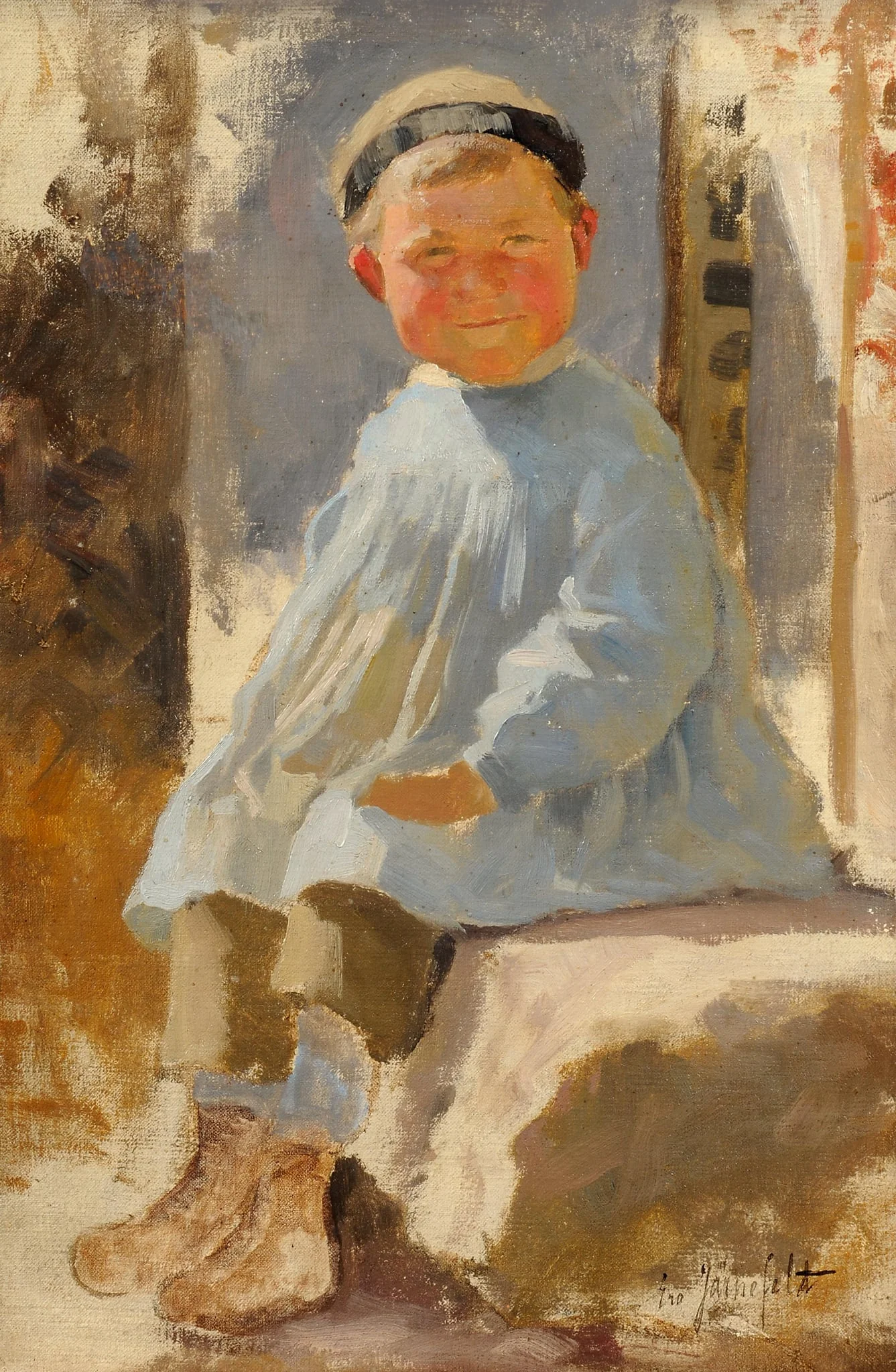 Normandialainen lapsi, detail