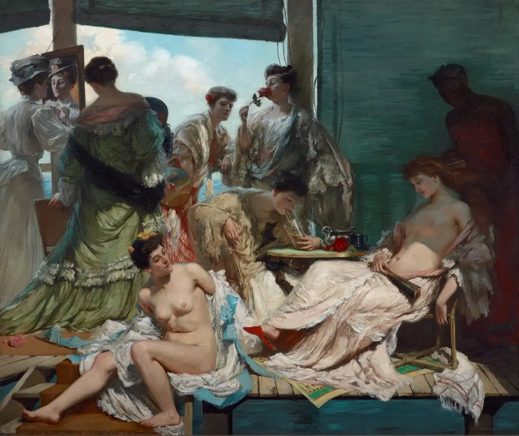 Summer time, by Rupert Bunny, oil, 1907
