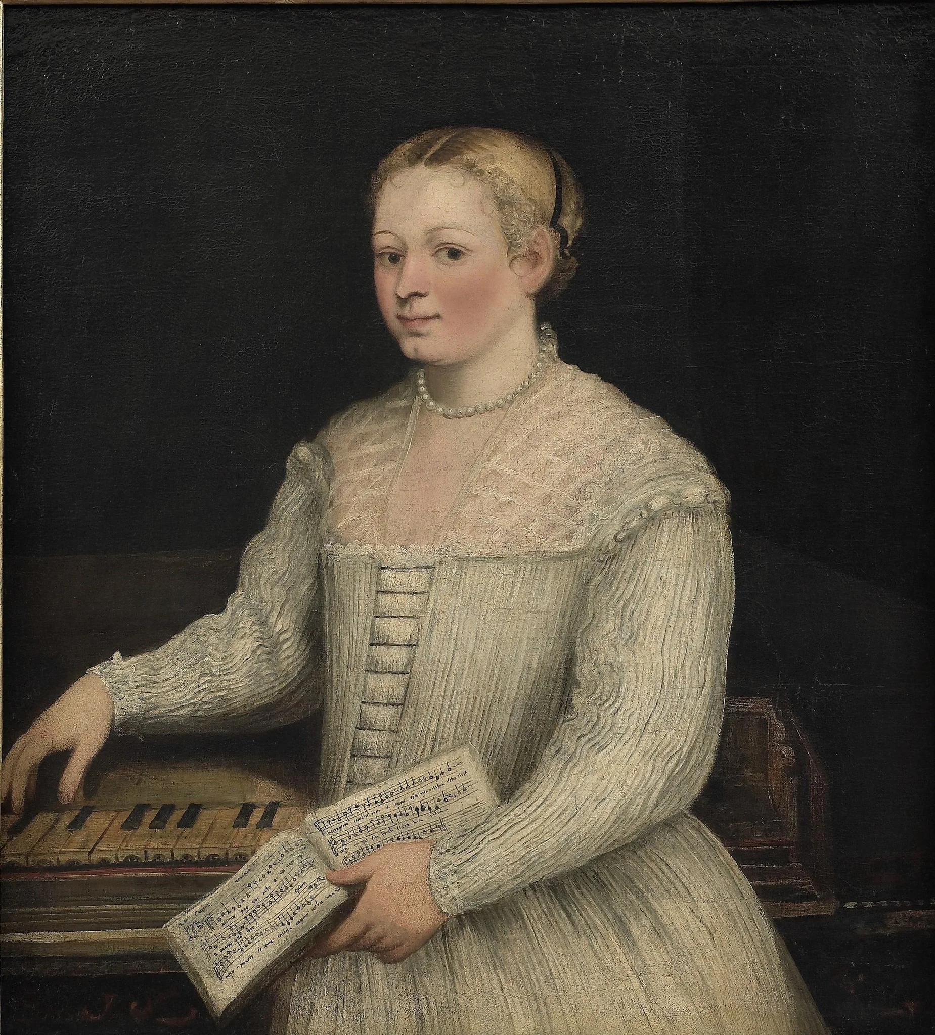 Self-portrait with madrigal, detail