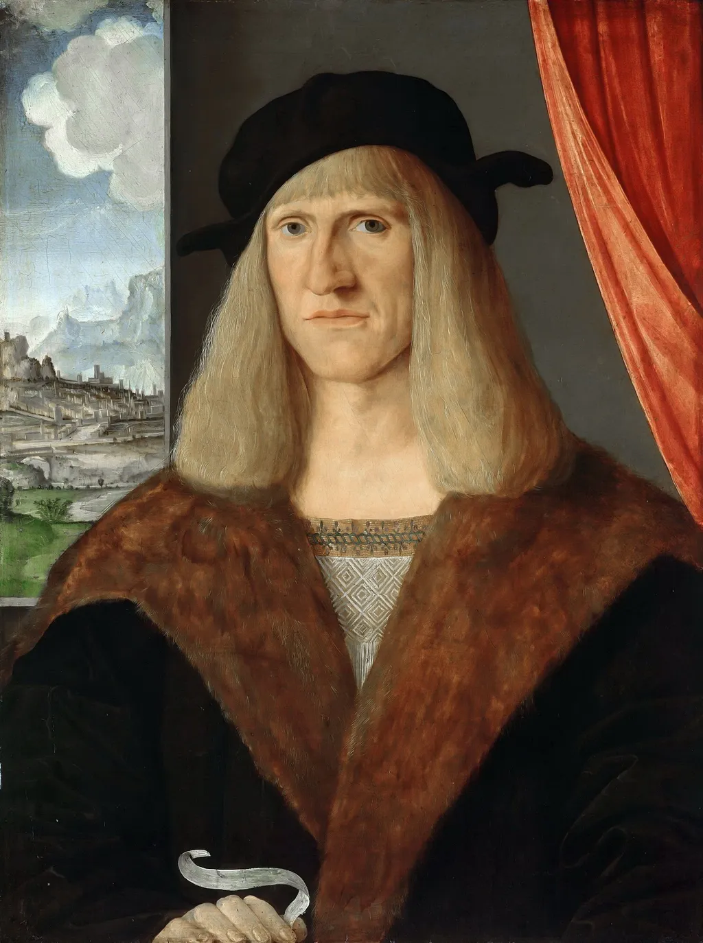 Portrait of a German, by Jacopo de' Barbari, paint, 1500