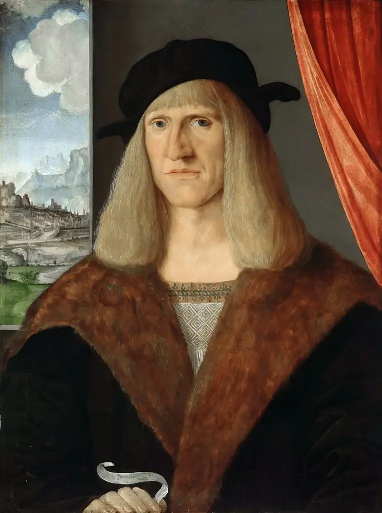 Portrait of a German, by Jacopo de' Barbari, paint, 1500
