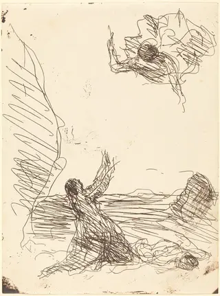 Hagar and the Angel (Agar et l'ange), by Jean Baptiste Camille Corot, 1871