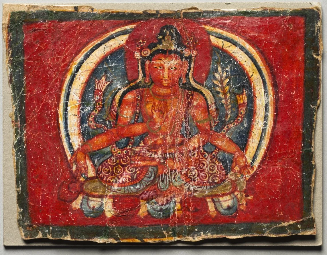 Four-armed Maitreya, detail