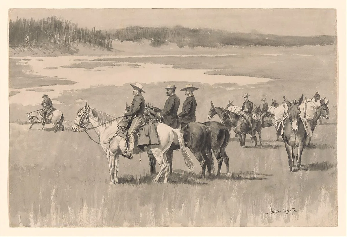 On the Head-Waters--Burgess Finding a Ford, detail