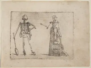 From "Bizzarie di varie Figure", by Giovanni Battista Bracelli, ink, 1624