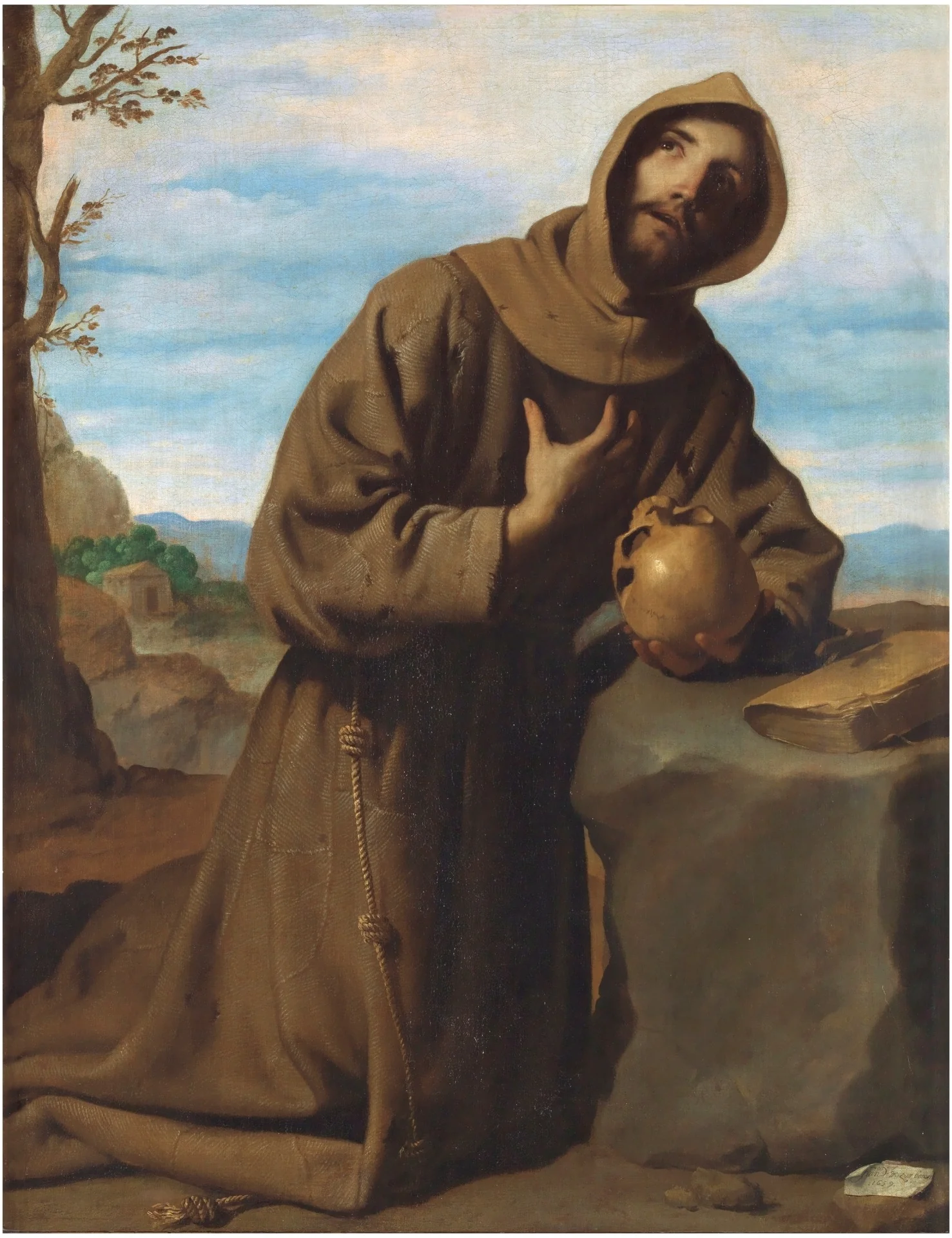 Saint Francis at Prayer, detail