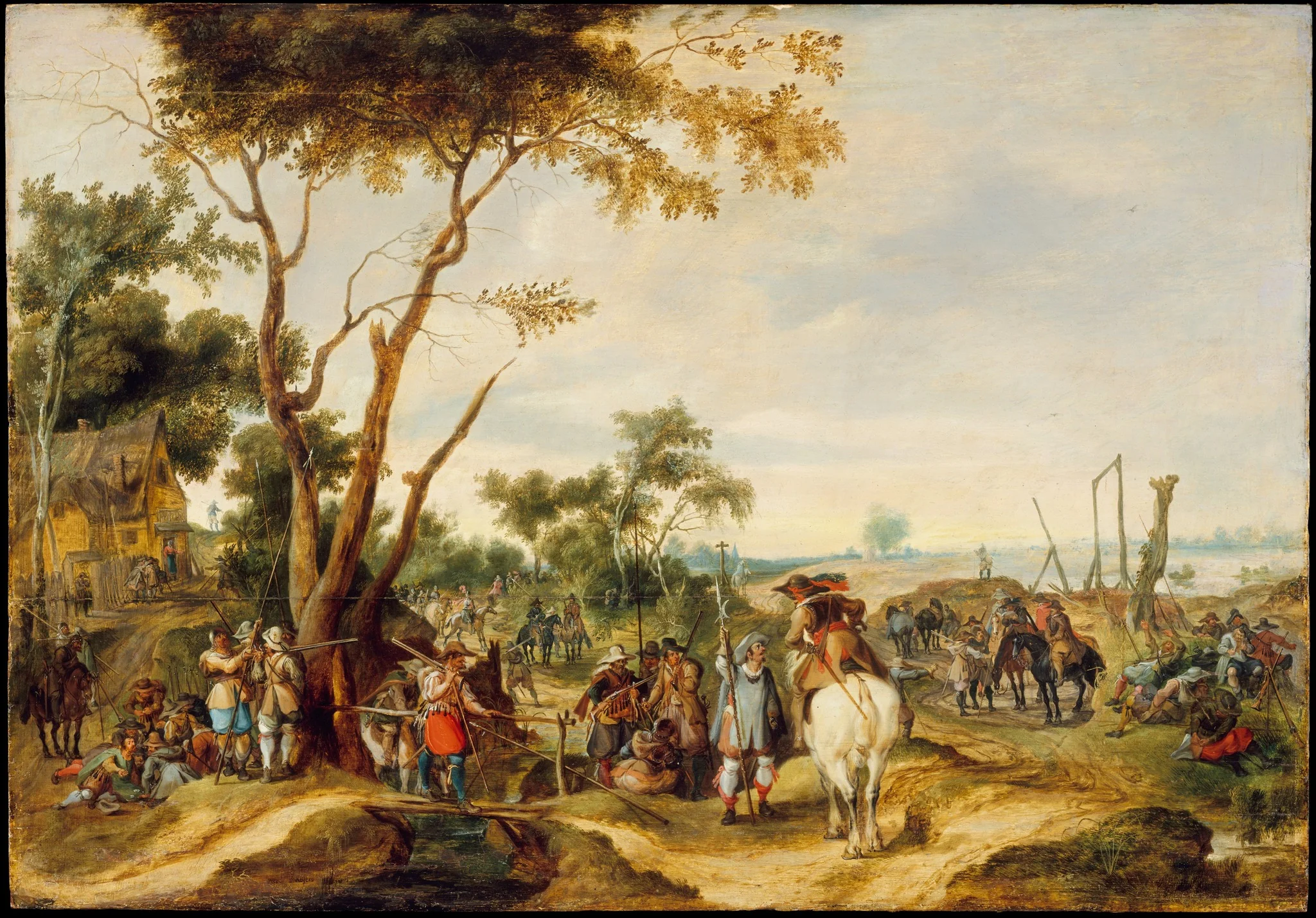 Soldiers Bivouacking, detail