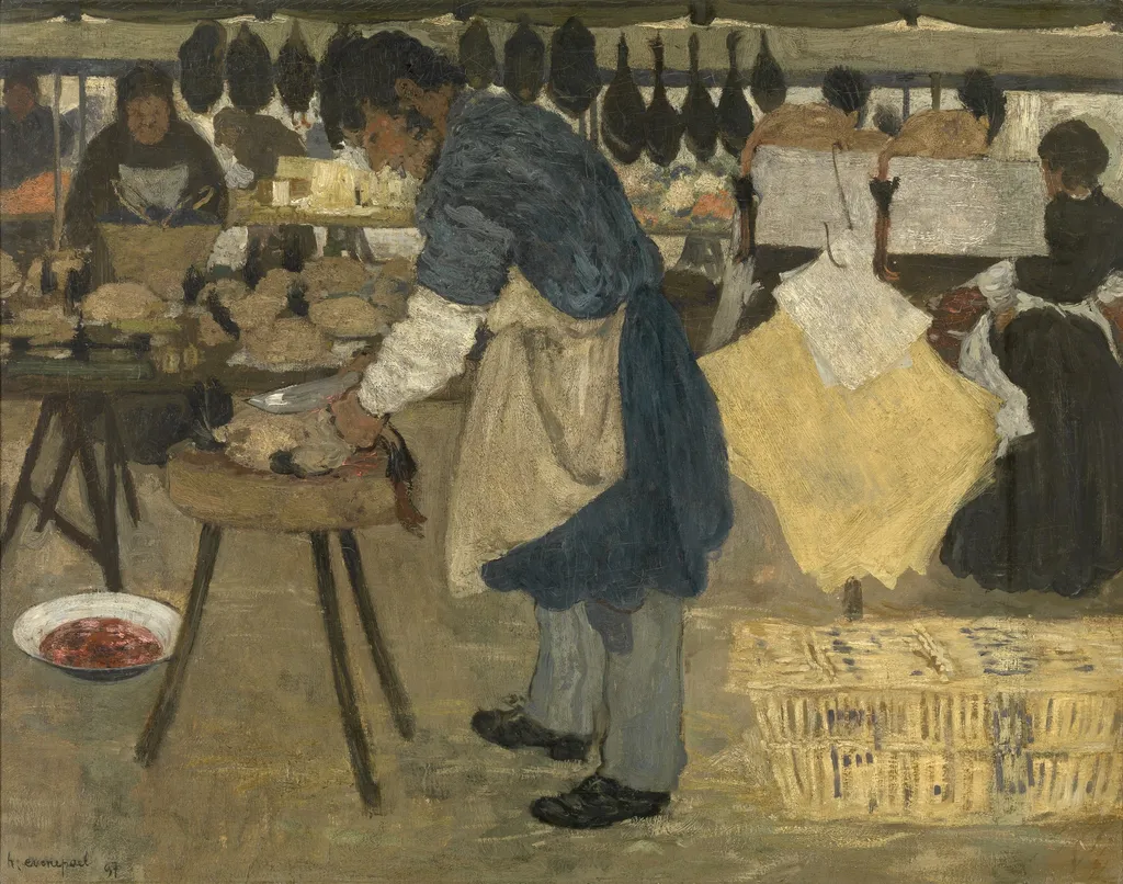 The Poulterer, by Henri Evenepoel, oil, 1899
