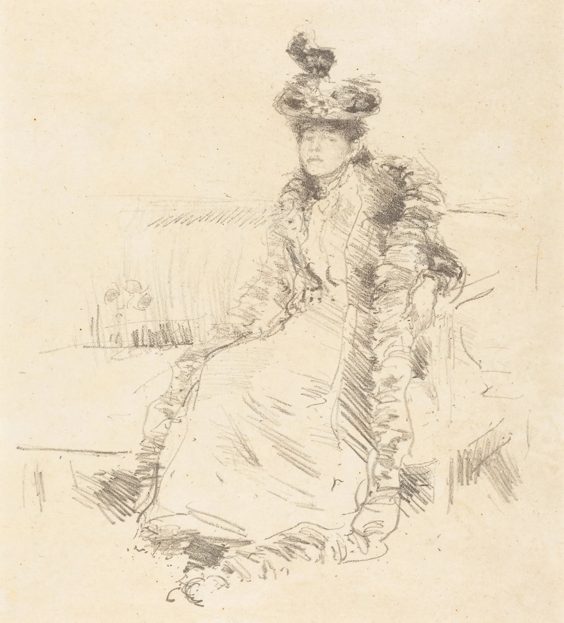 A Lady Seated, detail