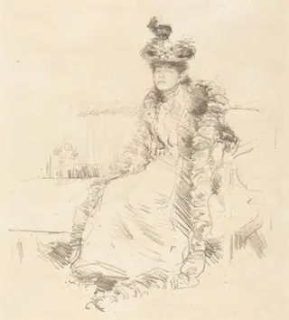 A Lady Seated, by James McNeill Whistler, ink, 1893