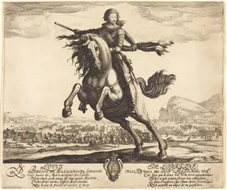 Louis de Lorraine, Prince of Phalsbourg, by Jacques Callot, ink, 1622