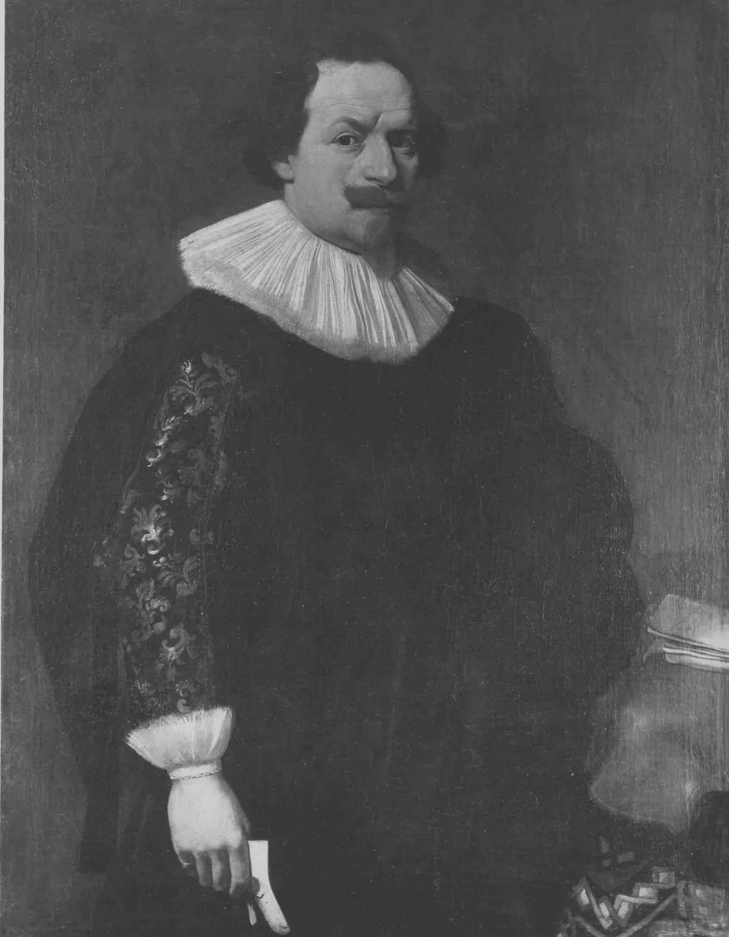 Portrait of a man with a scar, by Gérard Douffet, oil, 1627