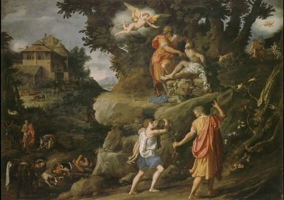 The Sacrifice of Isaac, detail