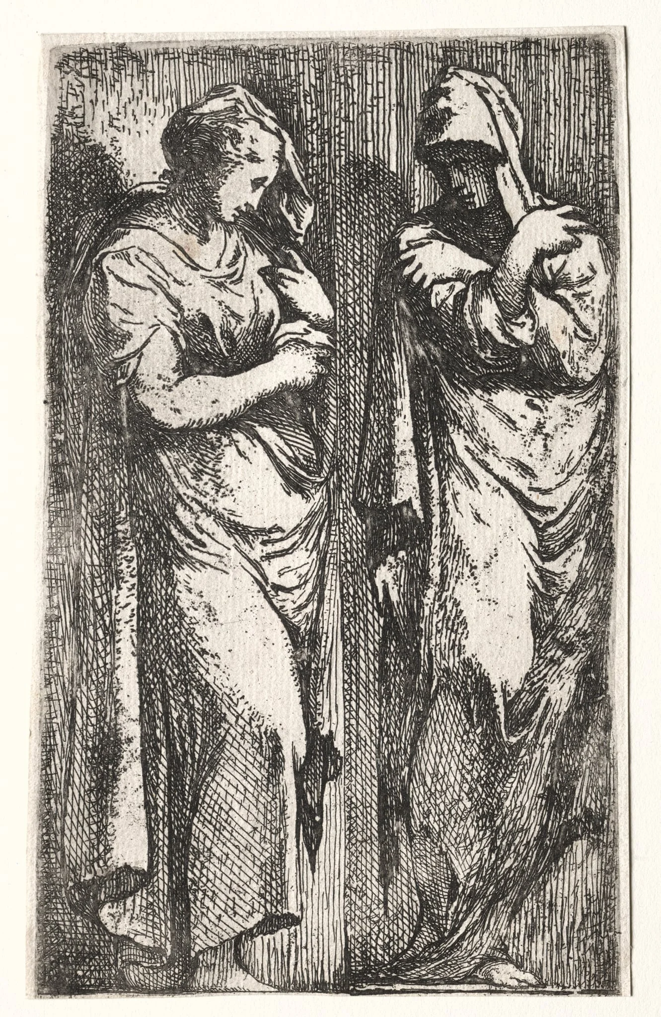 Two Roman Women, detail
