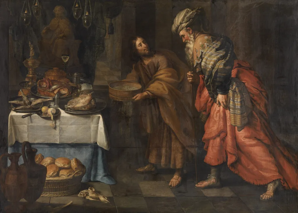 Daniël décrouvant l'imposture des prêtres de Baäl, by Theodoor van Loon, oil, 1625