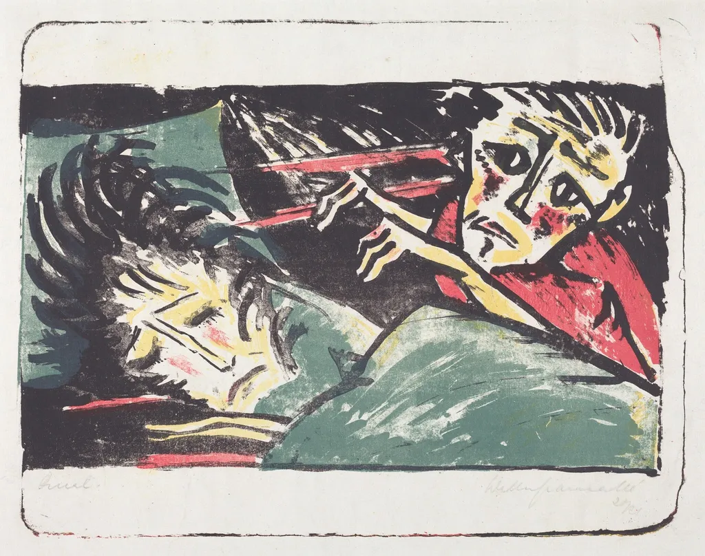 Qual (Torment), by Walter Gramatté, ink, 1920