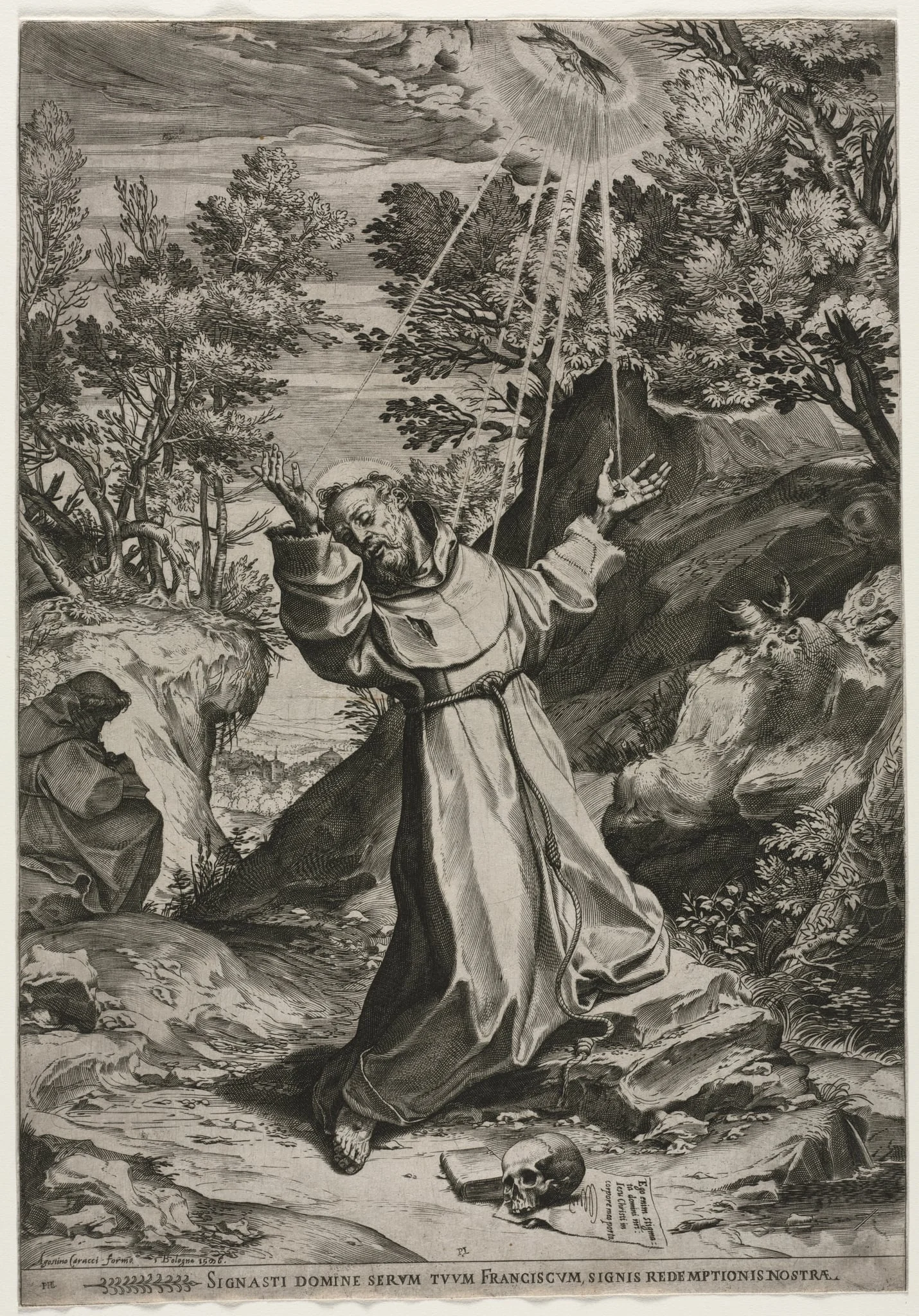 St. Francis Receiving the Stigmata, detail