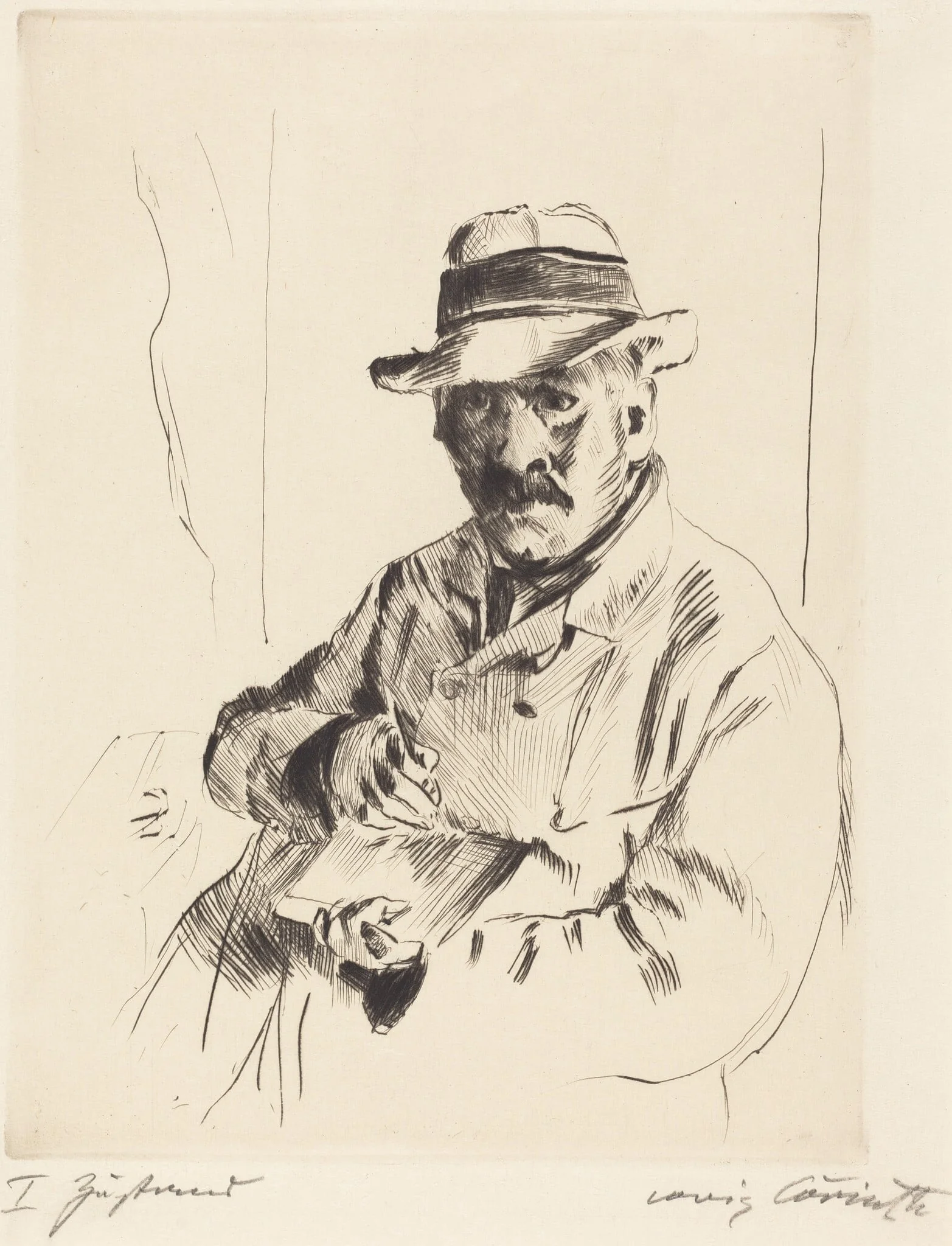 Selbstbildnis im Strohhut (Self-Portrait in a Straw Hat), detail