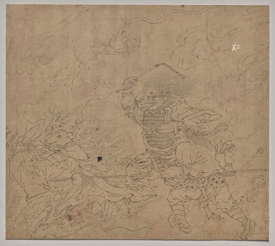 Album of Daoist and Buddhist Themes: Search the Mountain: Leaf 42, detail