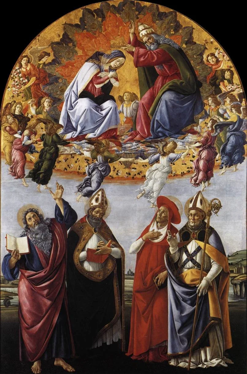 Coronation of the Virgin, detail