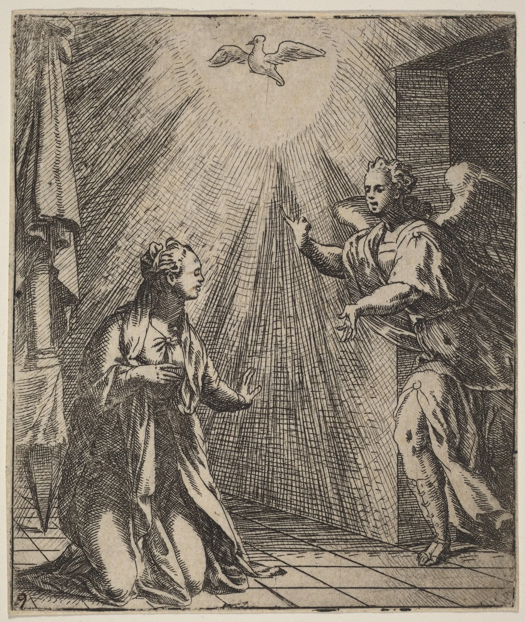 The Annunciation, detail