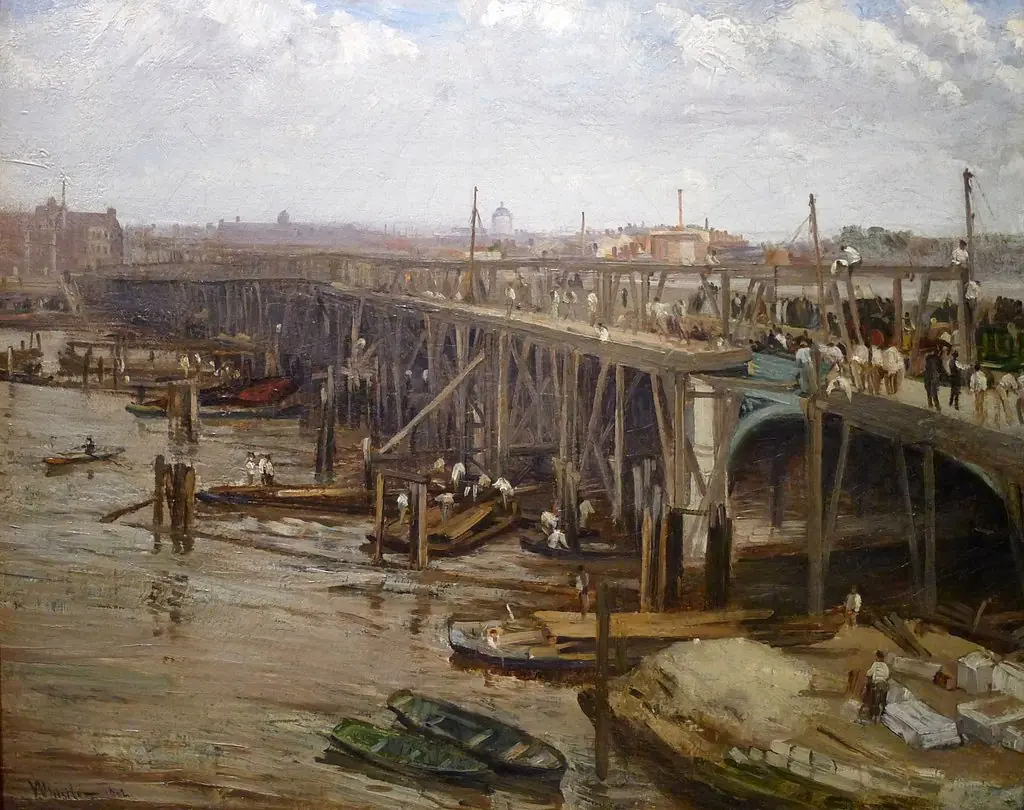 The Last of Old Westminster, by James McNeill Whistler, oil, 1862