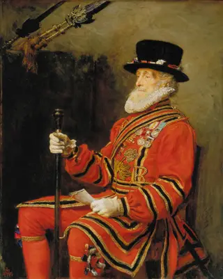 The Yeoman of the Guard, by John Everett Millais, oil, 1888