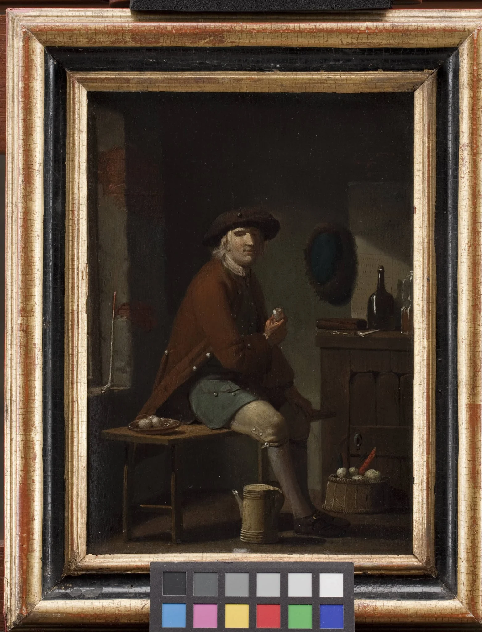 A Man Smoking His Pipe, detail