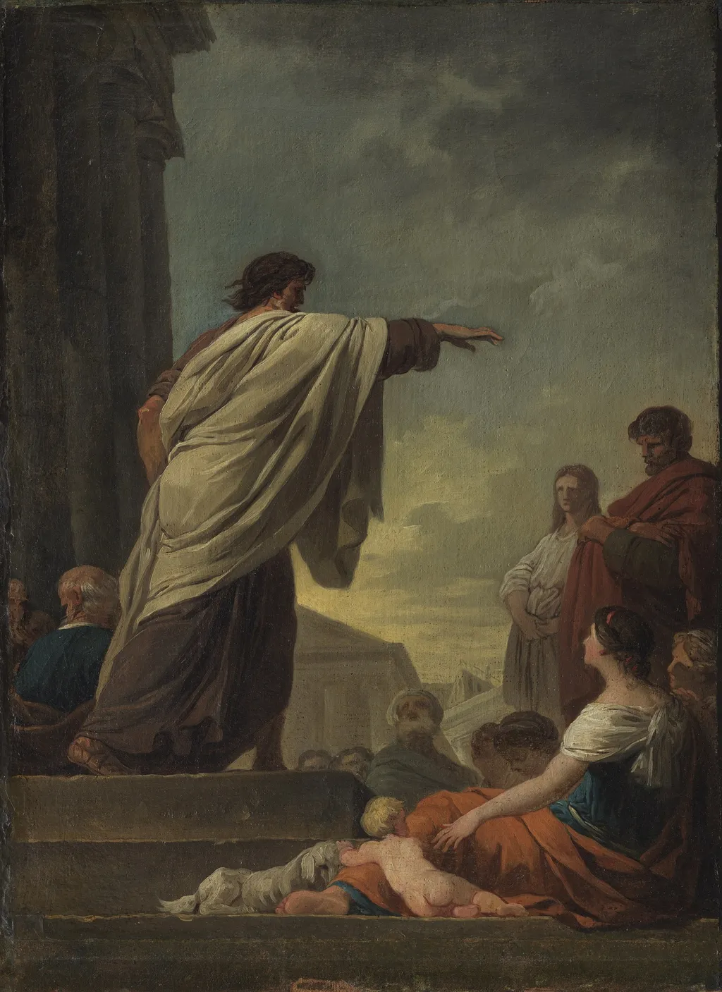 The Predication of Saint Paul, by Joseph-Benoît Suvée, oil, 1790