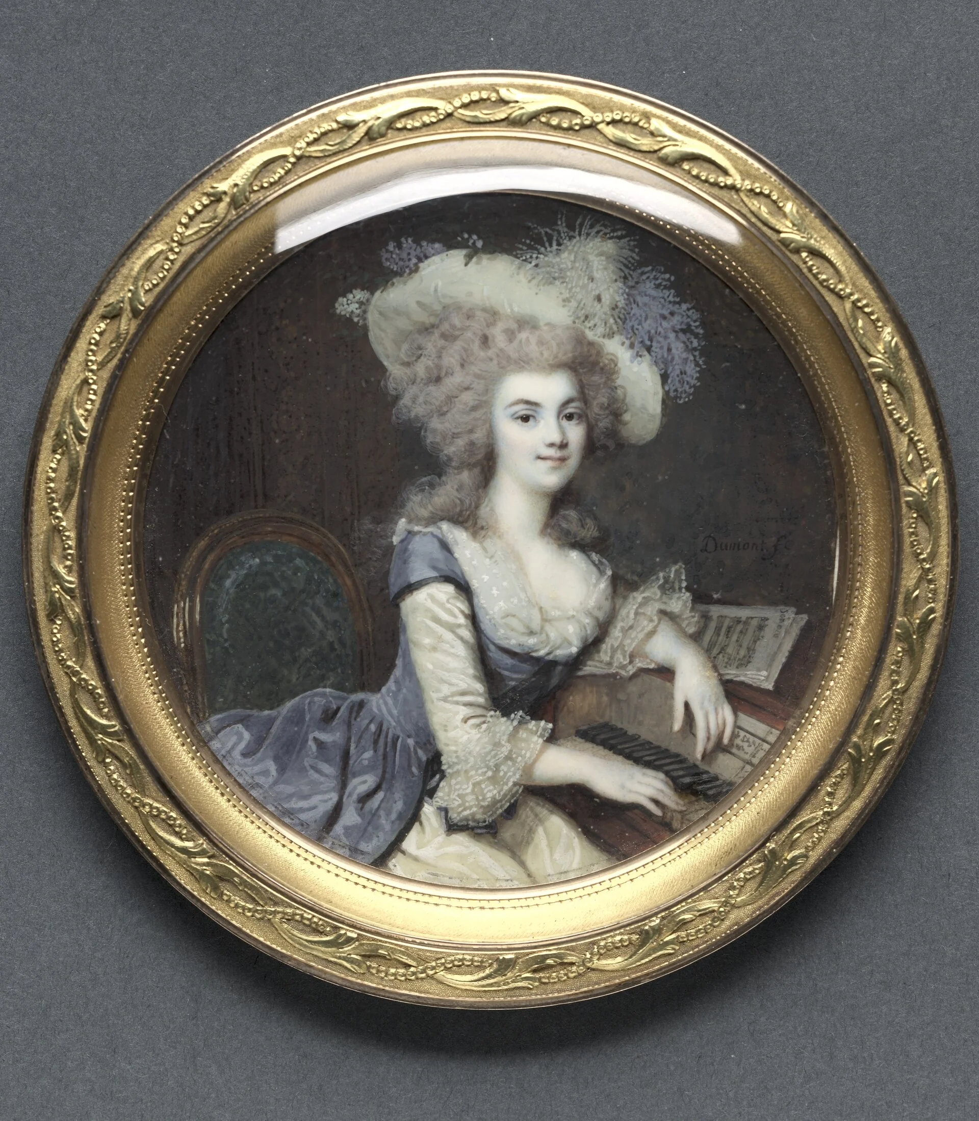 Portrait of a Woman at a Harpsichord, detail