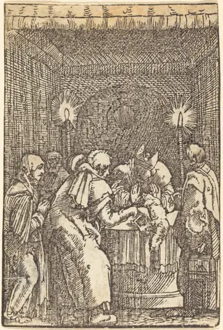 Joachim's Offering Refused, by Albrecht Altdorfer, ink, 1513