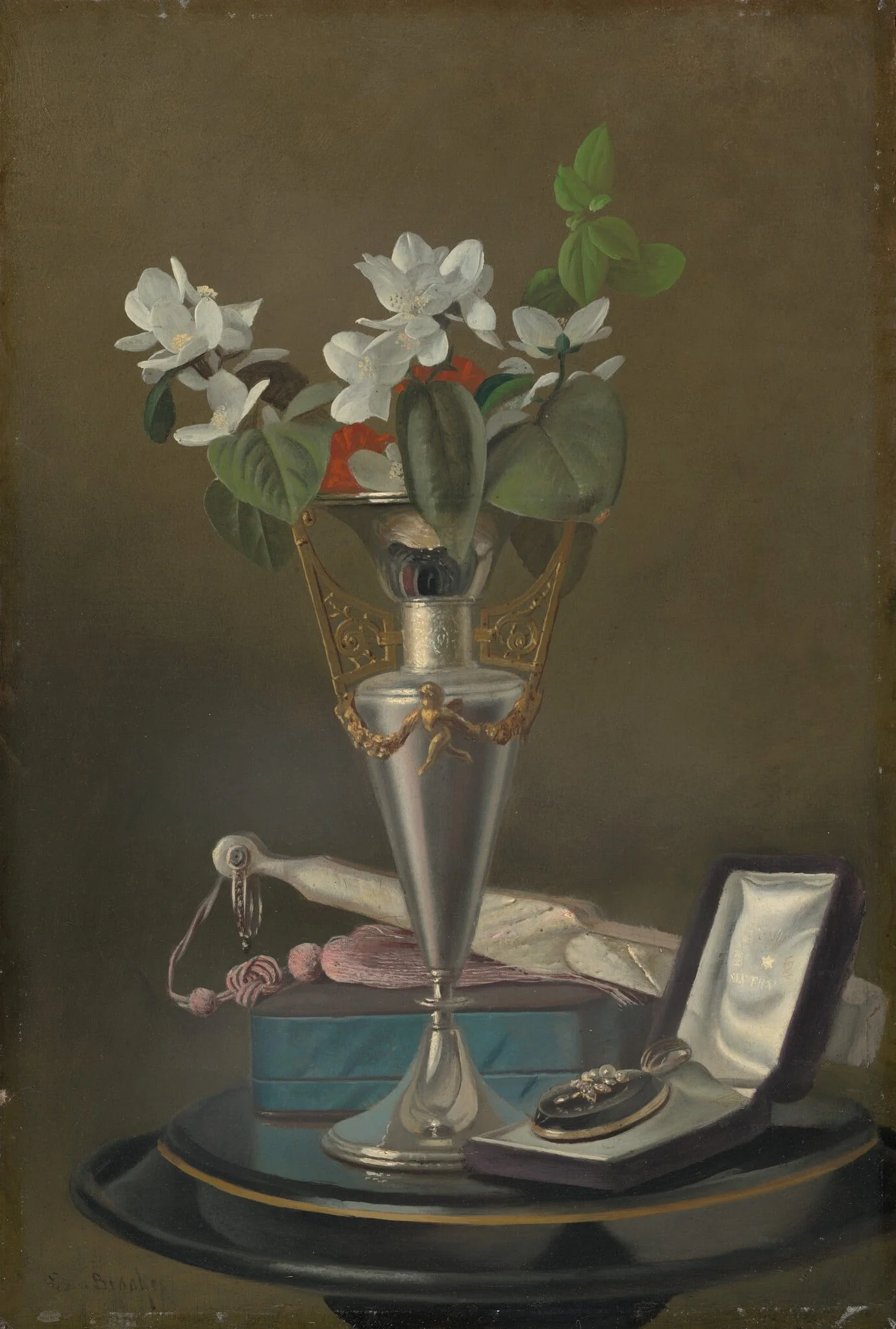 Still Life with Fan and Pendant, detail
