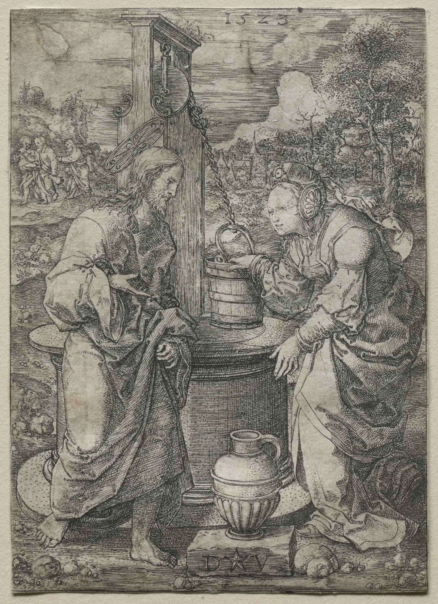 Christ and the Woman of Samaria, detail