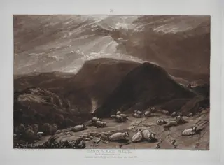 Liber Studiorum:  Hind Head Hill on the Portsmouth Road, by Joseph Mallord William Turner, 1823