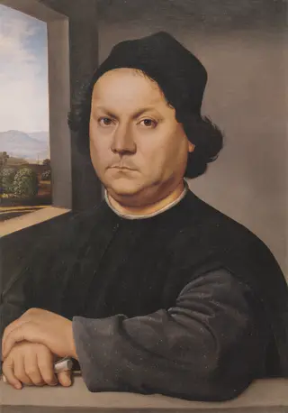 Portrait of Perugino, by Raphael, oil, 1504