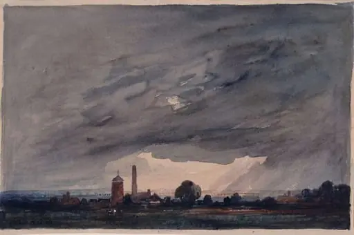 Lincolnshire Pump, by Rich, watercolor, 1880