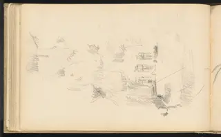 House Surrounded by Vegetation, by Paul Cézanne, graphite, 1890