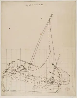 Boat with figures, by Augustus Wall Callcott, 1805